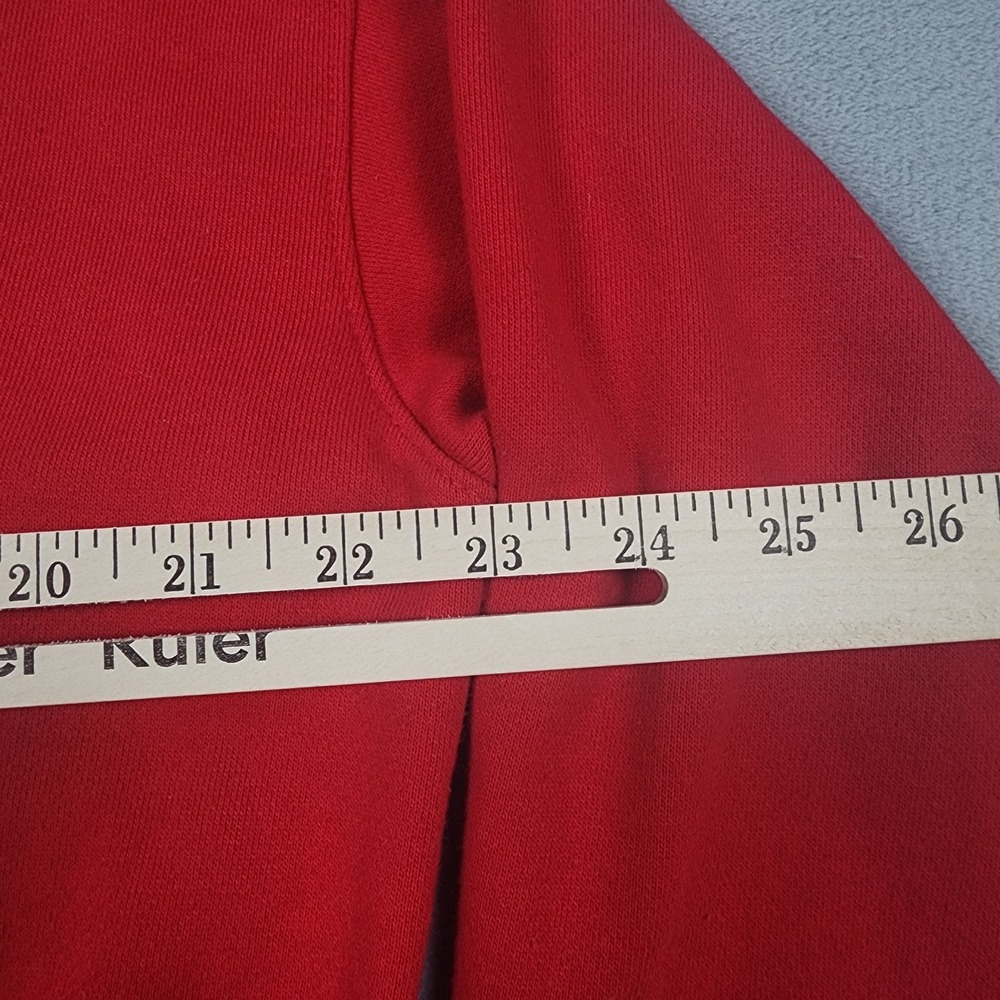 Wisconsin Badgers Sweatshirt Womens L Red Champion Superfan Crop Quarter Zip - Picture 11 of 16